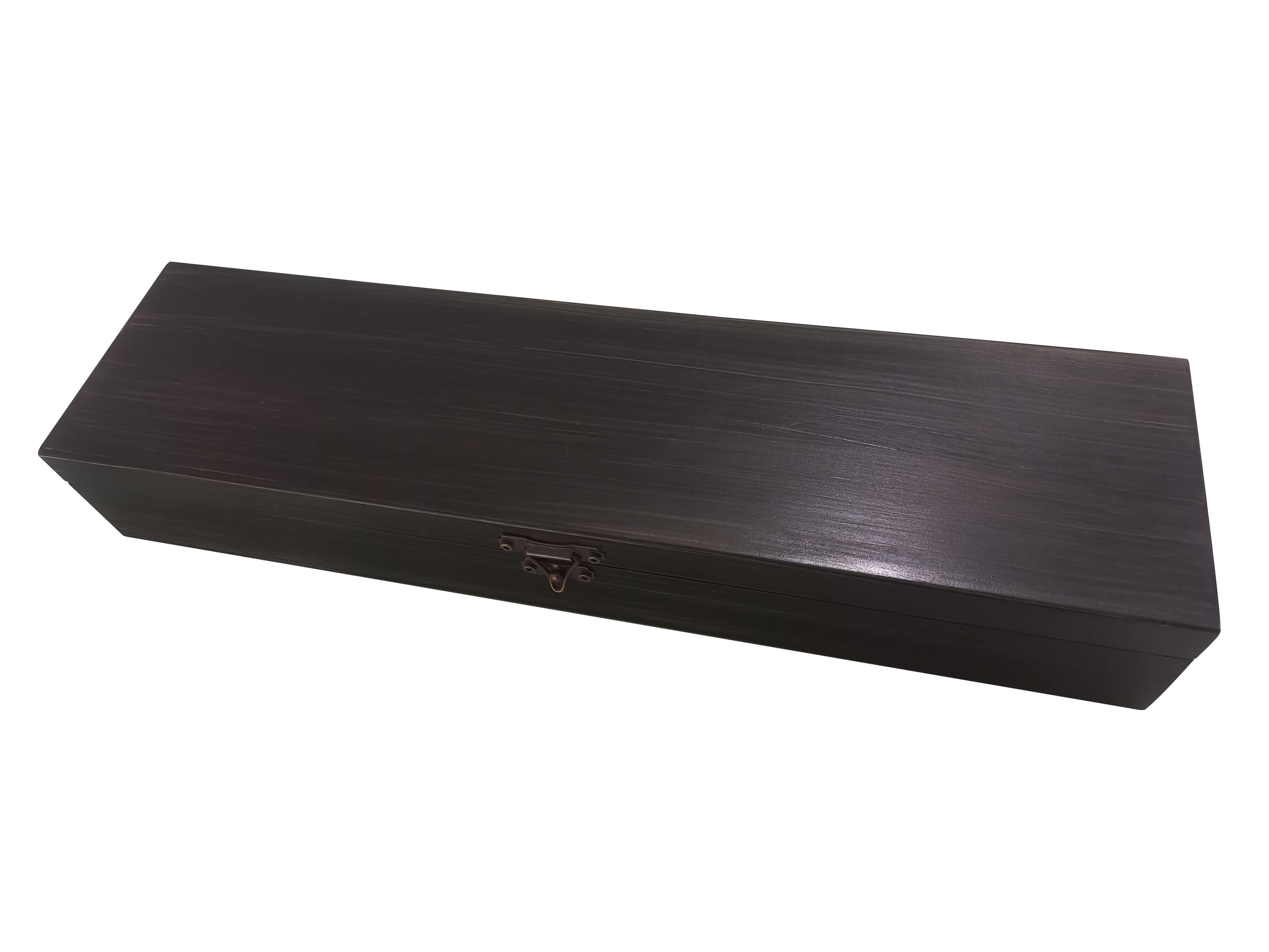Faca inox com cabo de madeira de 8" e caixa artesanal - Ref: CAIXA 1