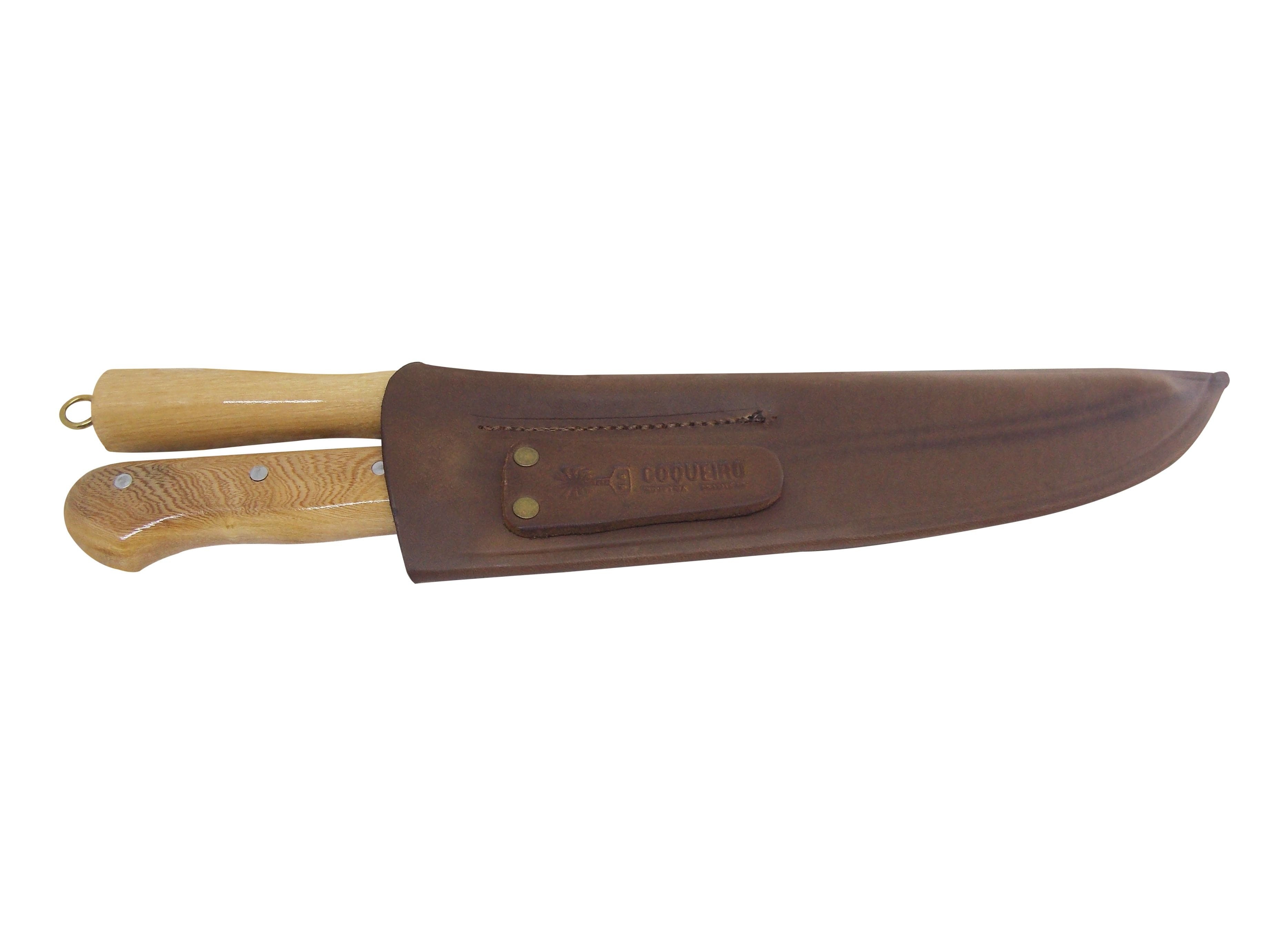 Conjunto de faca carneadeira e chaira 10" com bainha - Ref: 1010 CFB
