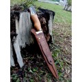Faca inox vazada com cabo híbrido - Tema "Nossa Senhora Aparecida" - REF: IVHNS 10
