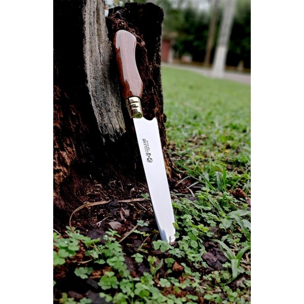 Faca inox cabo curvado 7" com bainha - Ref: 207 FBI
