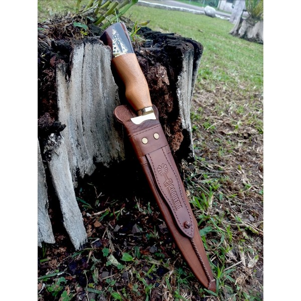 Faca inox vazada com cabo híbrido - Tema "Nossa Senhora Aparecida" - REF: IVHNS 10