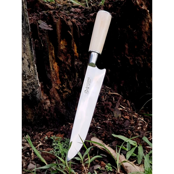 Faca inox com cabo de osso de 7" e bainha - Ref: 207 IOB