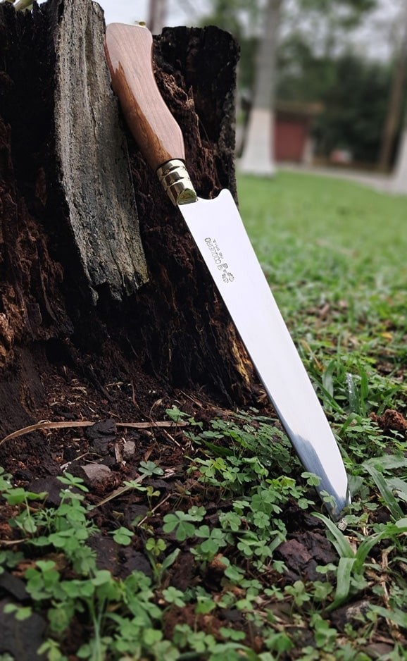 Faca inox cabo curvado 9" com bainha - Ref: 209 FBI